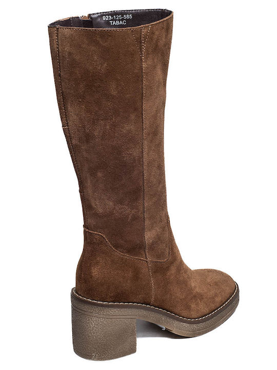 Franchesca Moretti Leather Women's Boots Tabac Brown