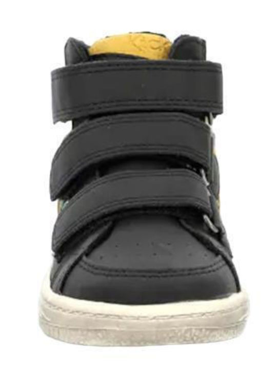 Lohan Παιδικά Sneakers High με Σκρατς Μαύρα