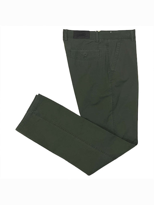 Ustyle Men's Trousers in Regular Fit Khaki