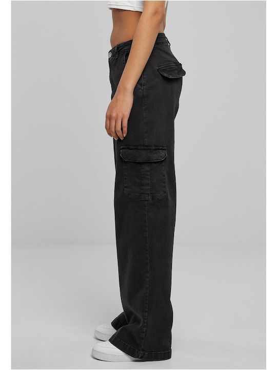 Urban Classics High Waist Women's Jean Trousers in Straight Line