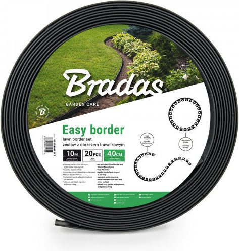 Bradas Plastic Garden Hedge in Black Colour 4cm x 10m 20 Pieces