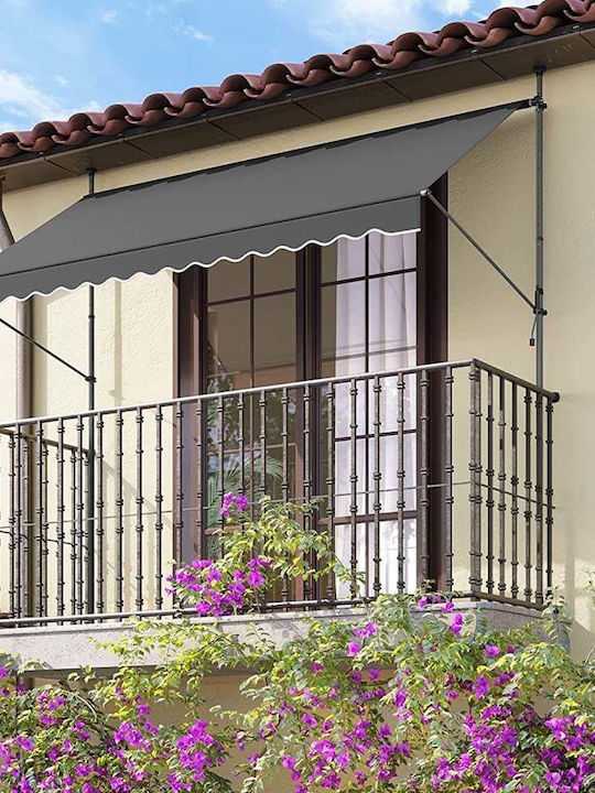 Songmics Zelt Terrasse Gray 3.5x1.3m