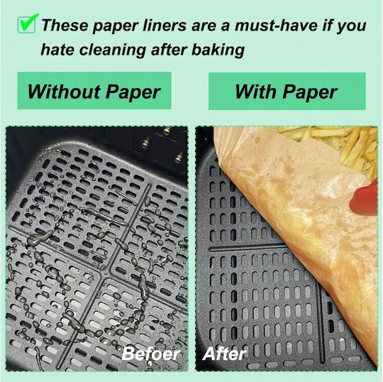 Aj Non-stick Paper for Air Fryer 22x14cm 50pcs