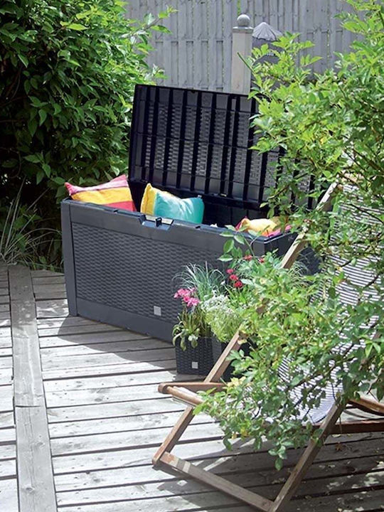 Outdoor Storage Box Rato Anthracite 310lt Gray L119xW48xH60cm