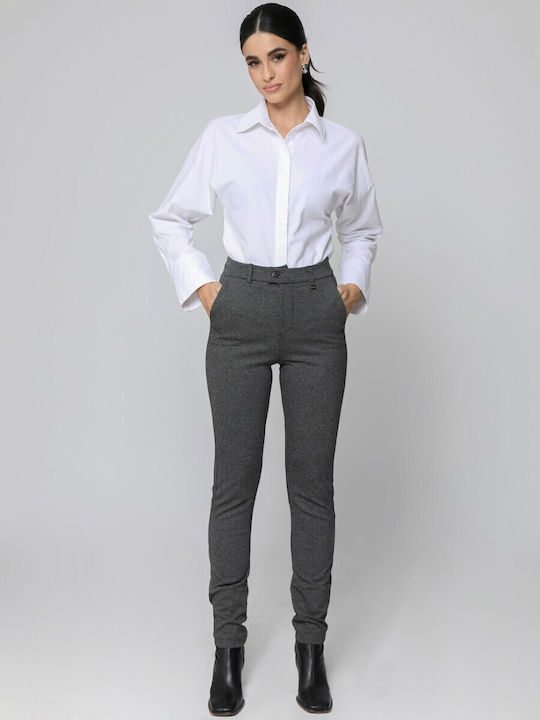Damen Stoff Hose Schwarz