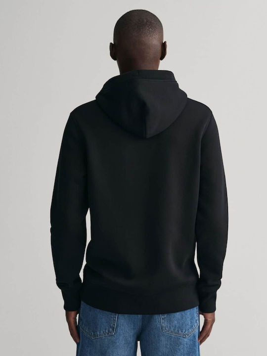 Gant Archive Shield Herren Sweatshirt mit Taschen Schwarz