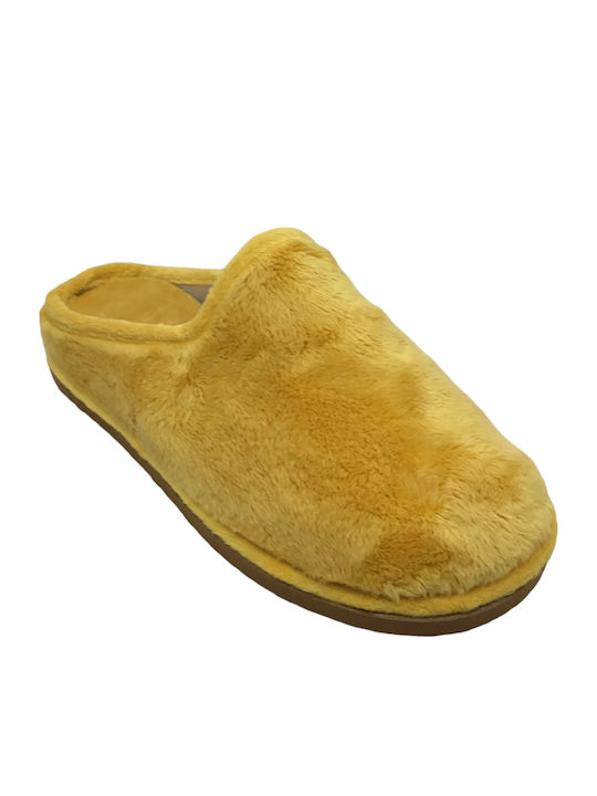 Papuci de Damă de Iarnă Galbene