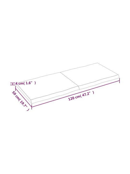 vidaXL Правоъгълена Повърхност на масата от MDF Sk Grey 120x50x4см 364024 1бр