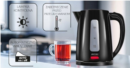 MPM Βραστήρας 1.7lt 2200W Μαύρος