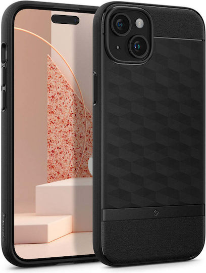 Caseology Parallax Mag Umschlag Rückseite Kunststoff Matte Black (iPhone 15)