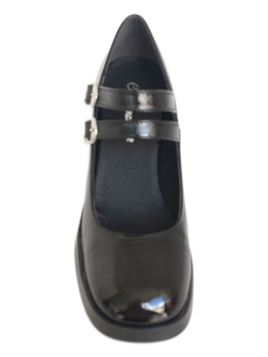 Pumps mit Riemchen Schwarz
