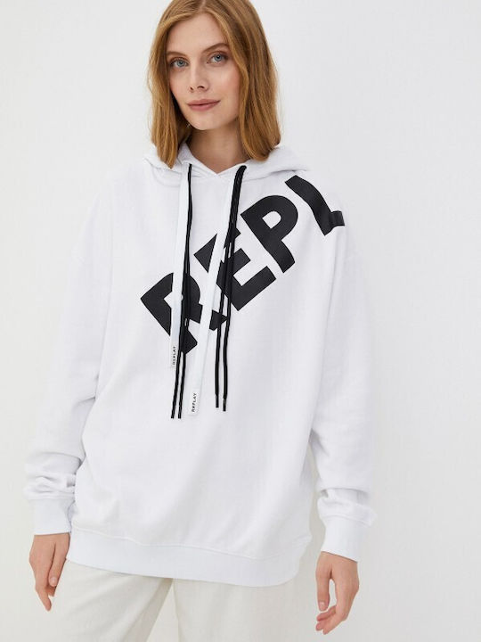 Replay Women's Hooded Sweatshirt White