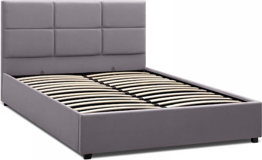 Kingston Pat Dublu Gri cu Lamele pentru Saltea 150x200cm