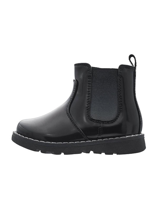 Chicco Kids Patent Leather Boots with Zipper Black