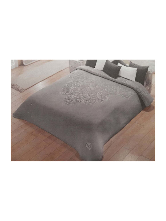 Manterol Casa Blanket Velvet Queen 220x240cm. Gray