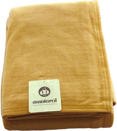 Manterol Casa Arica Κουβέρτα Fleece Μονή 160x240εκ. Εκρού