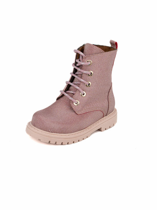 Ricco Mondo Kids Military Boots Pink