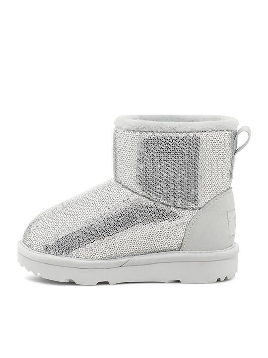 Classic Mini Suede Παιδικές Μπότες Ασημί