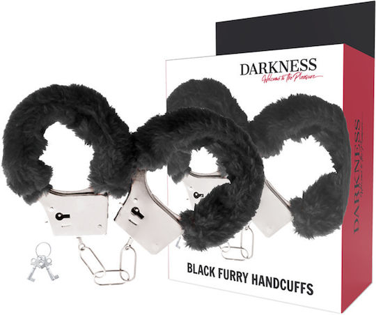 Darkness Pleasure Furry Handcuffs Handschellen Black