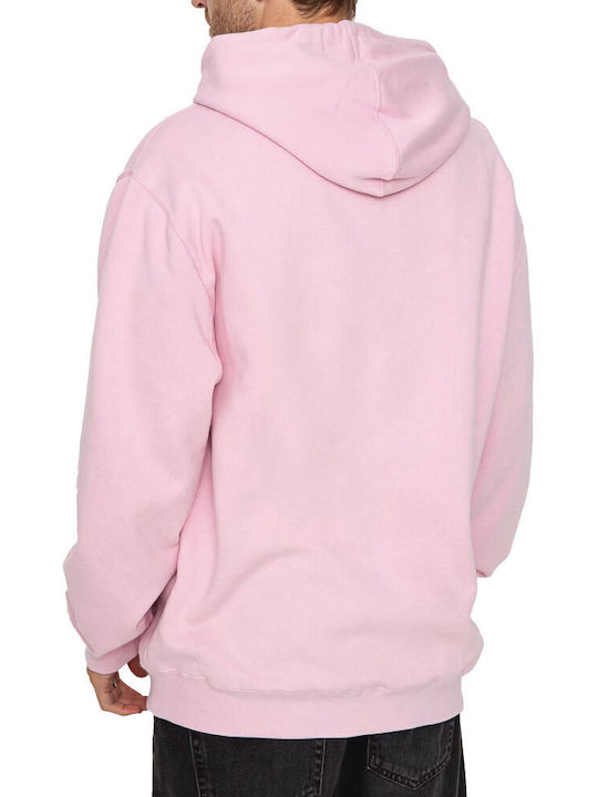 Es Men's Sweatshirt with Hood Pink