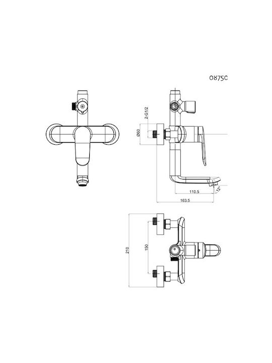 Interflex Στήλη Ντουζ με Μπαταρία Interflex Στήλη Ντουζ με Μπαταρία