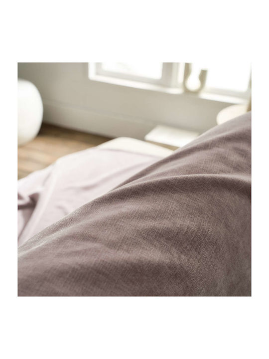 Gofis Home Luna Sesselüberwurf 2 Seiten Samtig 180x180cm Grau Mauve