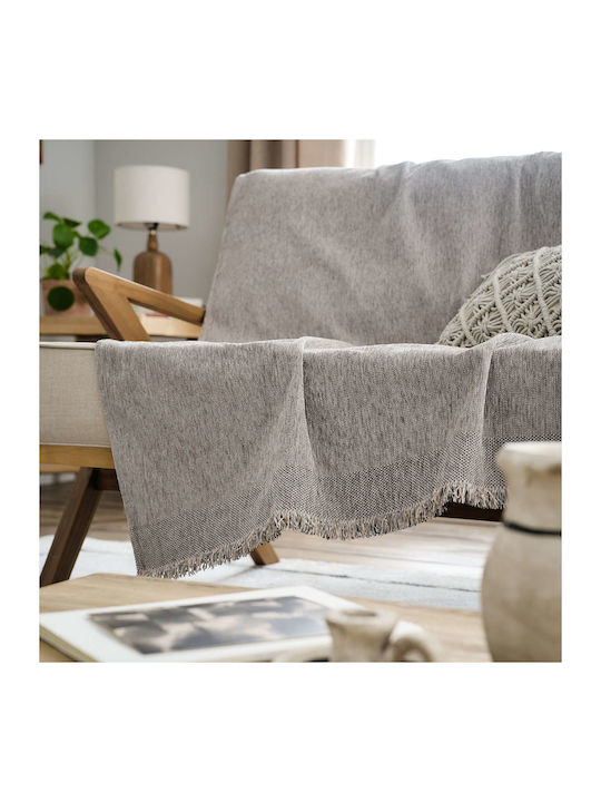 Gofis Home Valkyrie Ριχτάρι Πολυθρόνας Chenille 180x180εκ. elephant grey
