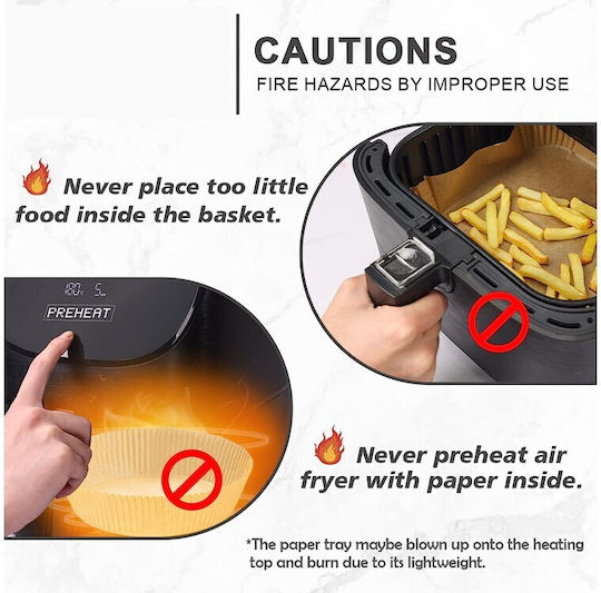 Aj WP Non-stick Papers for Air Fryer 20x20cm 50pcs