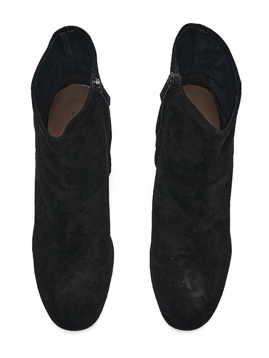 Wildleder Stiefeletten Damen Schwarz