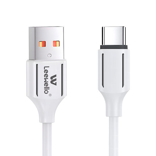 Leewello Încărcător cu Port USB-A și Cablu USB-C 15W Albς (Lw-210)