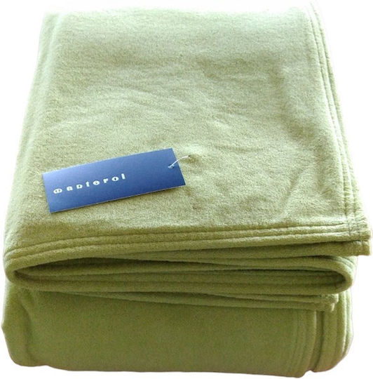 Manterol Casa Arica Pătură Polar Fleece Simplă 160x240 cm Verde Măsliniu