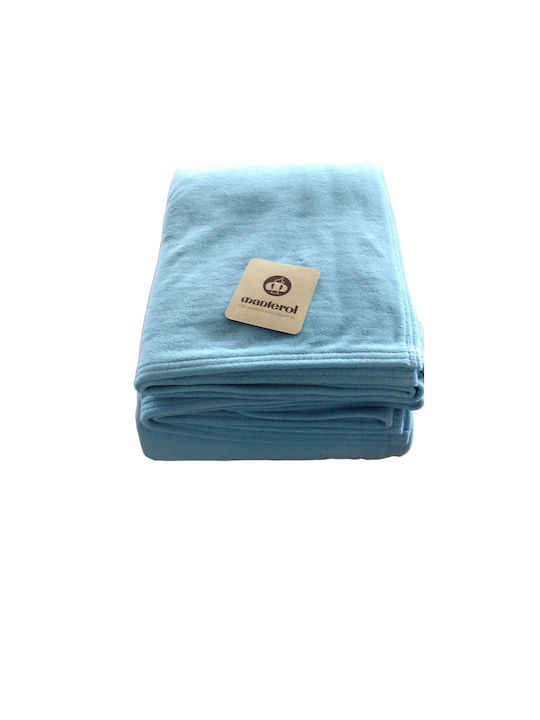 Manterol Casa Arica Κουβέρτα Fleece Μονή 160x240εκ. Λαδί