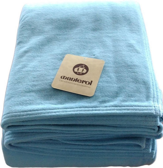 Manterol Casa Arica Pătură Polar Fleece Simplă 160x240 cm Verde Măsliniu