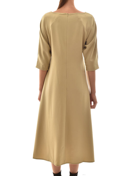 Summer Midi Dress for Wedding and Christening Green
