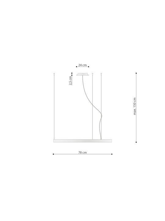 Thoro TH.181 Hängelampe LED mit Natürliches Weiß Licht Gold