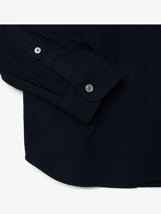 Long-sleeved Denim Shirt Navy Blue