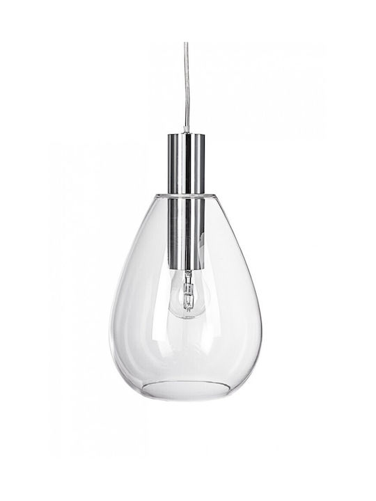 Bizzotto Glaring Pendant Light Single-Light for Socket E27 Silver