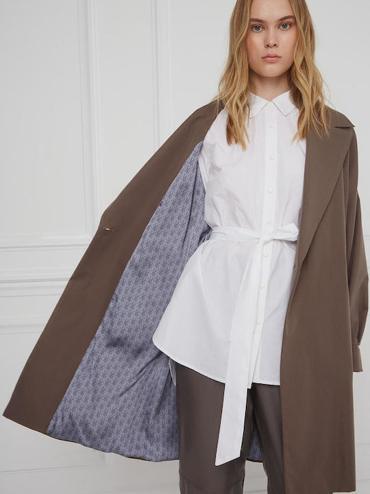 Femeie Maro Palton Oversized cu Nasturi