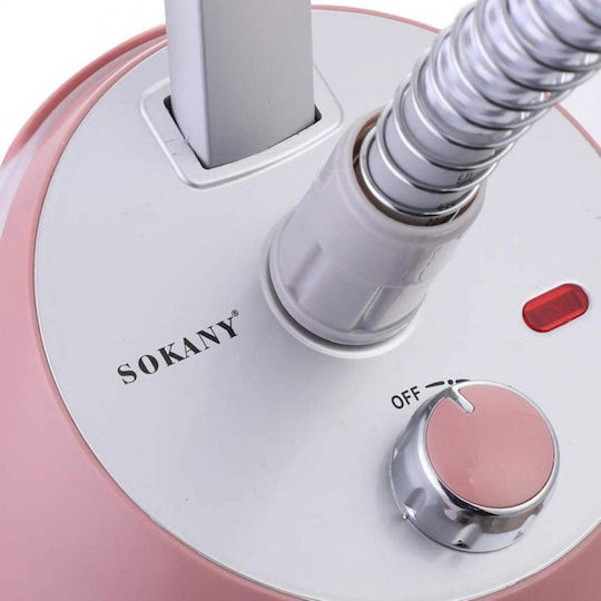 Sokany SK-4007 Ατμοκαθαριστής Ρούχων Δαπέδου 2200W με Δοχείο 2.2lt Ροζ
