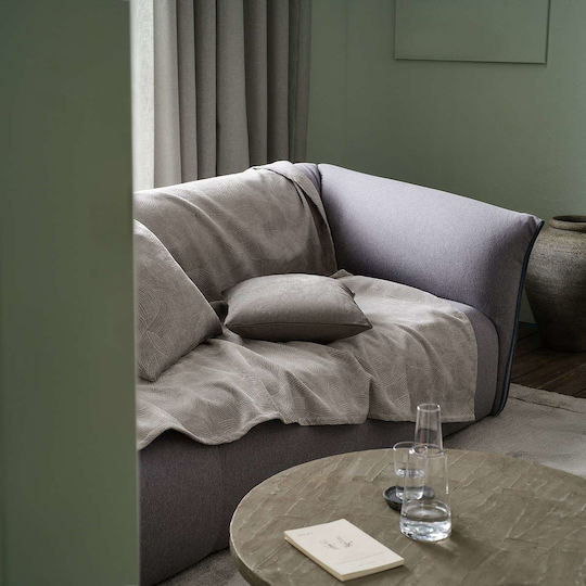 Gofis Home Nimbus Three-Seater Sofa Throw W180xL310cm Soft Grey