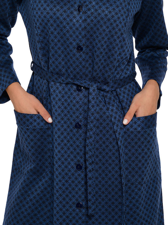 Clio Lingerie Winter Women's Robe Blue