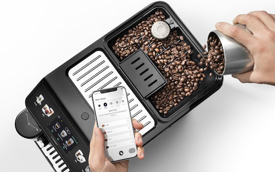 De'Longhi Eletta Explore Automatic Espresso Machine 1450W 19bar Pressure for Cappuccino with Grinder Titanium