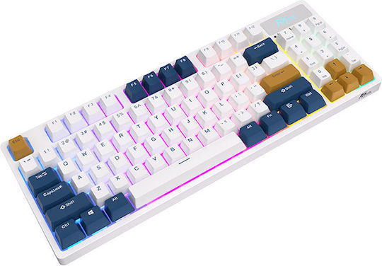 Royal Kludge RK89 Fără fir Gaming Tastatură Mecanică cu Personalizat comutatoare și iluminare RGB (Engleză US) Alb