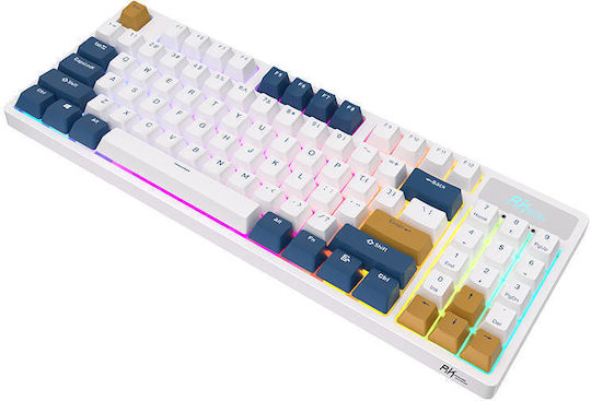 Royal Kludge RK89 Fără fir Gaming Tastatură Mecanică cu Personalizat comutatoare și iluminare RGB (Engleză US) Alb
