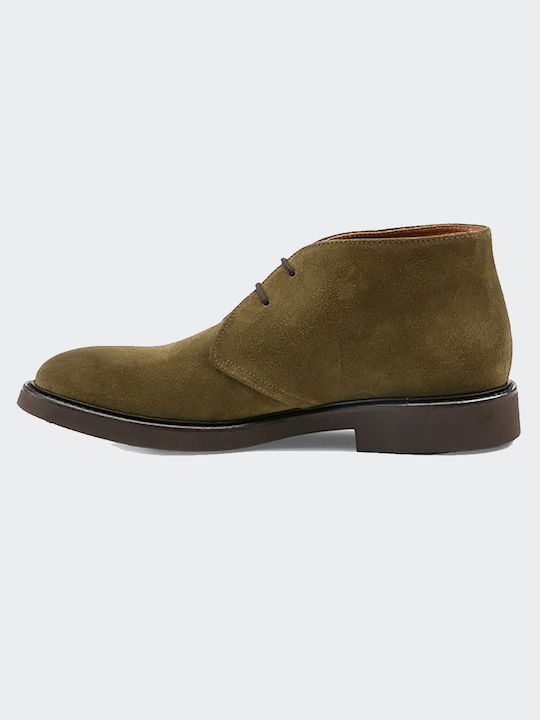 Doucal's Men's Leather Boots Khaki