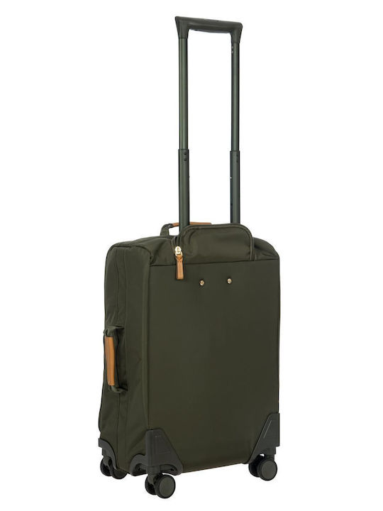 Bric's Milano X-Travel Βαλίτσα Ταξιδίου Καμπίνας Υφασμάτινη Χακί με 4 Ρόδες Ύψους 55εκ.