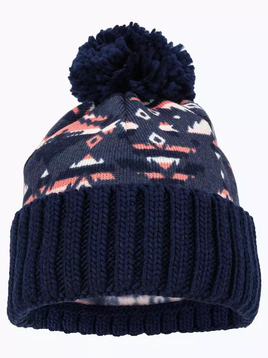 Columbia Pom Pom Beanie Unisex Σκούφος Πλεκτός σε Navy Μπλε χρώμα