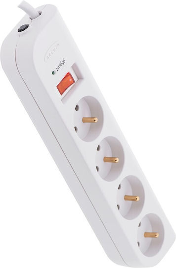 Belkin Steckdosenleiste mit Überspannungsschutz 4 Positionen mit USB-A, Schalter und Kabel 1m
