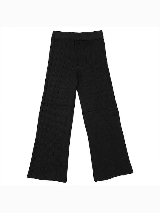 Ustyle Women's Black Set with Trousers in Regular Fit