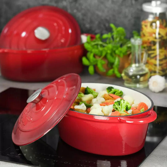 KING Hoff Dutch Oven Oval Cast Iron 33x26cm 1pcs